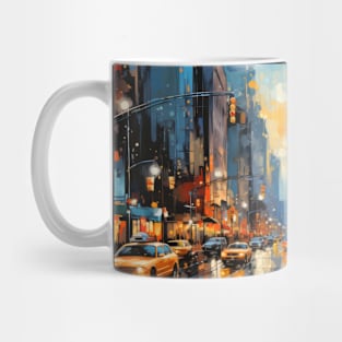 City Landscape Concept Abstract Colorful Scenery Painting Mug